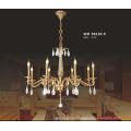 High Class Decorative Brass and Crystal Chandelier Lighting for Guest Room